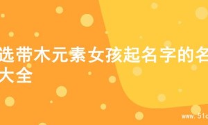 精选带木元素女孩起名字的名字大全