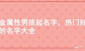 火金属性男孩起名字，热门好名的名字大全