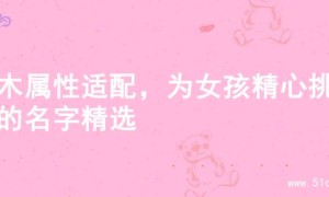 金木属性适配，为女孩精心挑选的名字精选