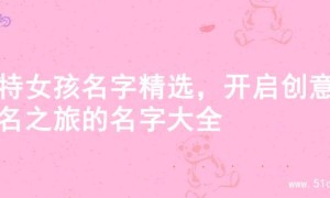 独特女孩名字精选，开启创意起名之旅的名字大全